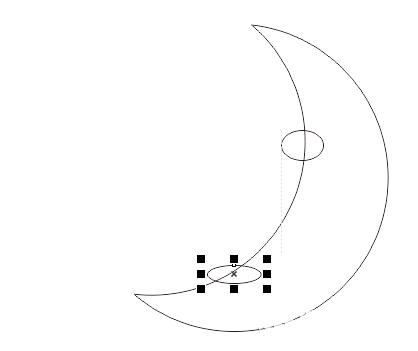 cdr月亮的形状绘制教程