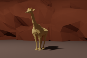 长颈鹿低聚3D模型