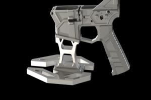 枪支架3d模型