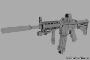 m4a1步枪3D模型