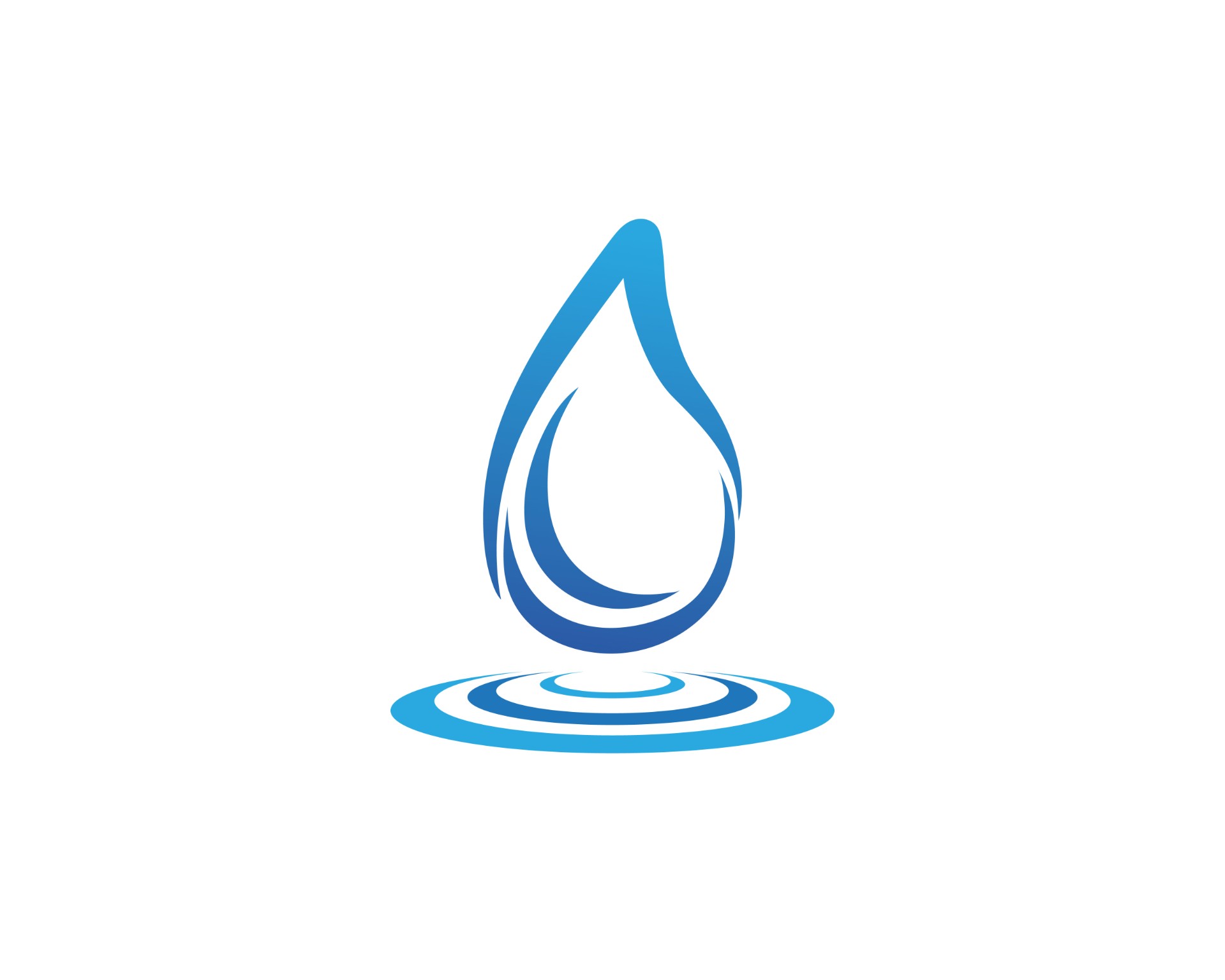 水滴标志模板插图 水 水滴 河 海 湖 水资源 扁平化插图 北极熊素材库