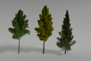 现实场景树3D模型