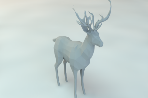 低聚合小鹿3D模型