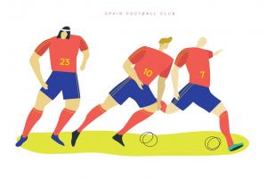 西班牙足球人物插图