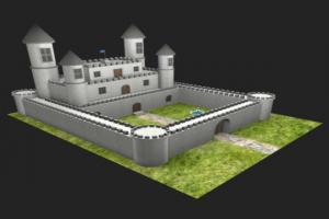 白色城堡3D模型
