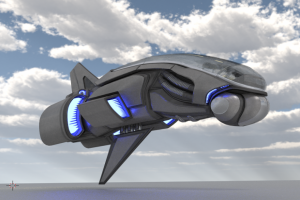 科幻飞机3D模型