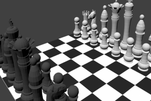 黑白国际象棋3D模型