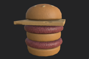 汉堡3D模型
