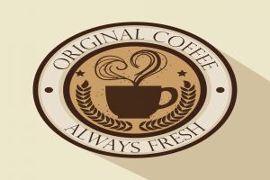 原始咖啡Logo矢量图