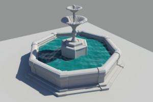现代喷泉3D模型