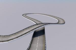 弯曲的公路3D模型