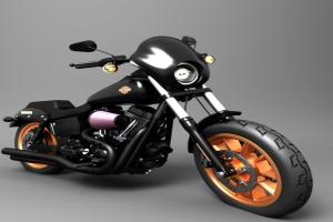 哈雷摩托车3D模型