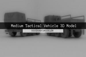 中型战术卡车3D模型
