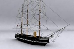现代帆船3D模型