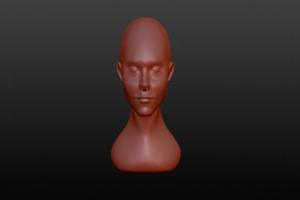 人形头部雕塑3D模型