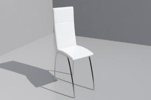 简单白色椅子3D模型