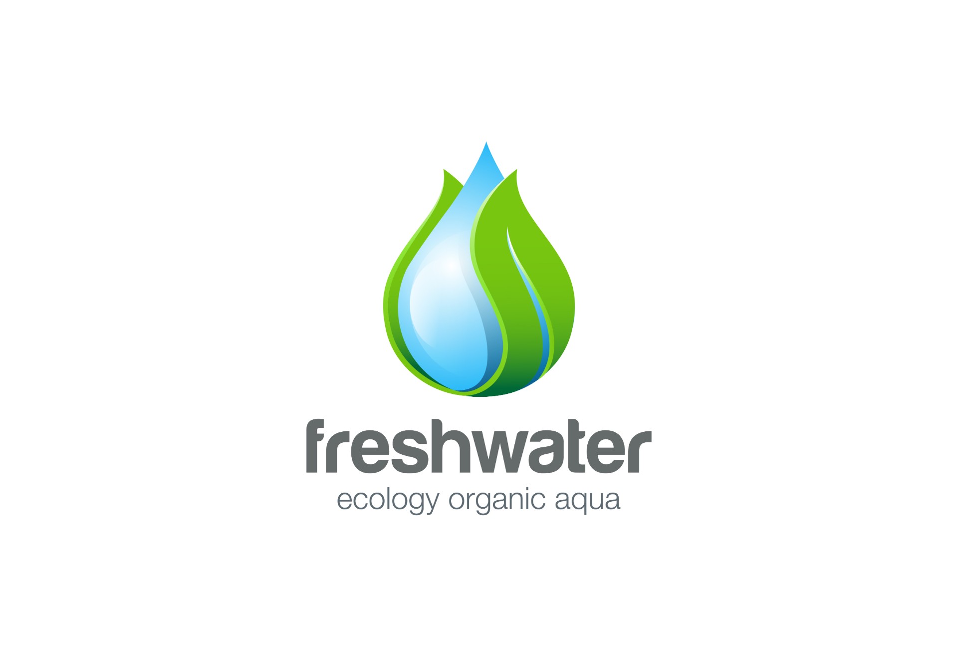 水滴元素logo设计欣赏 水滴logo素材 北极熊素材库
