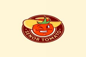 番茄抽象头像Logo矢量图