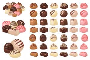 巧克力糖果设计插图