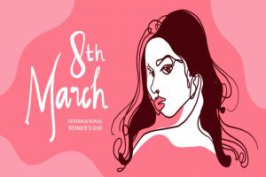 国际妇女节横幅海报插图