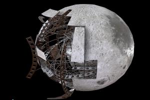 人工建造月球模型