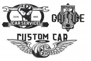 汽车服务标志插画