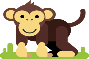 草地上的猴子插图