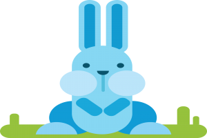 蓝色的兔子插图