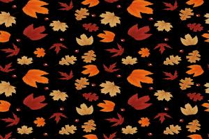 秋天自然落叶背景插图