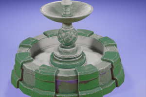 绿色喷泉3D模型