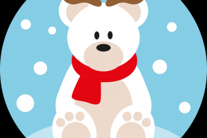 圣诞北极熊插图