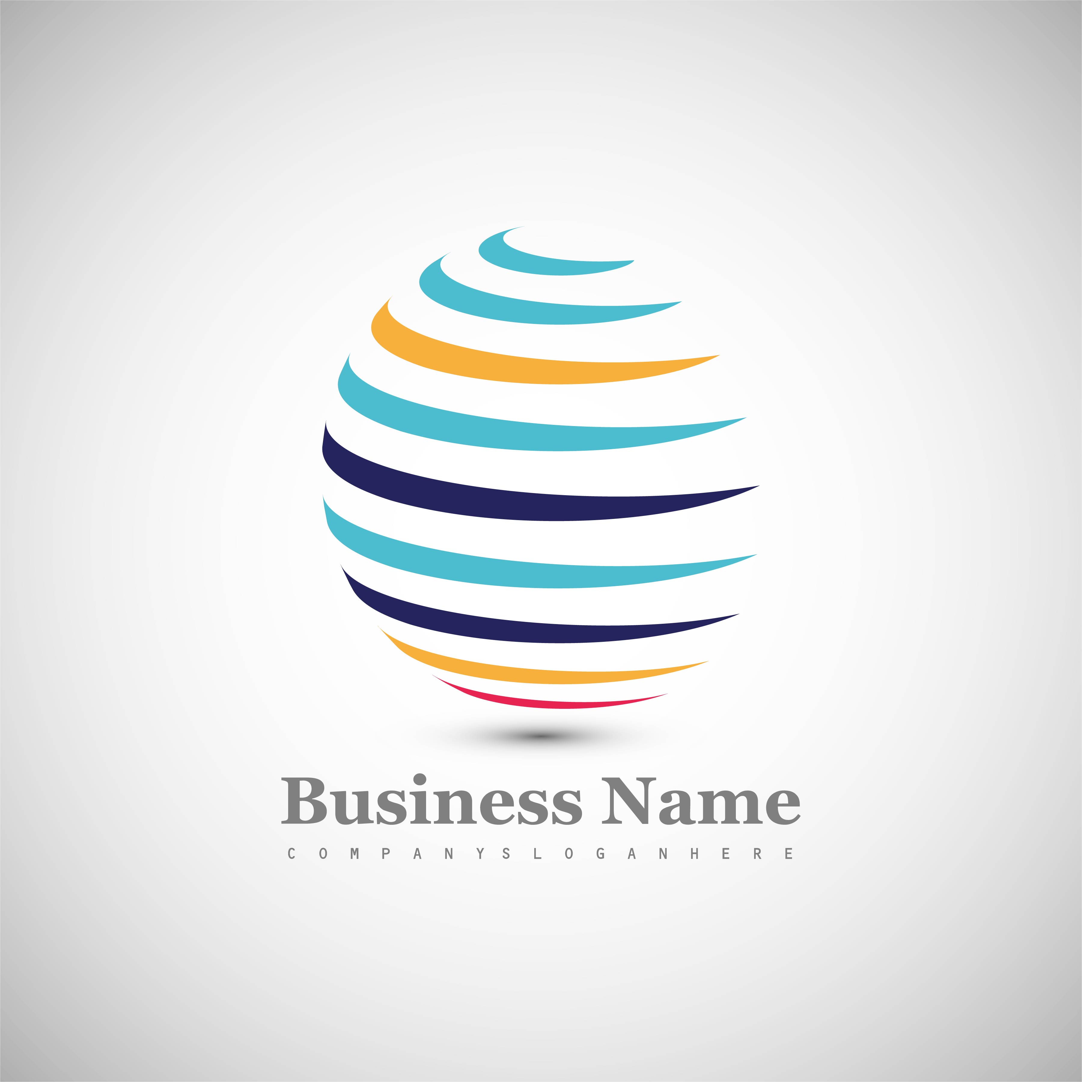 球体logo设计 抽象球体logo设计 北极熊素材库