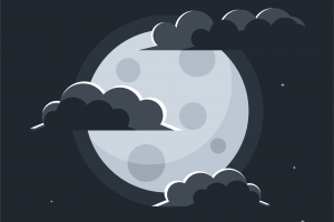 乌云中的月亮插图