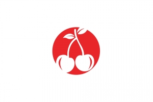 樱桃与圆logo设计