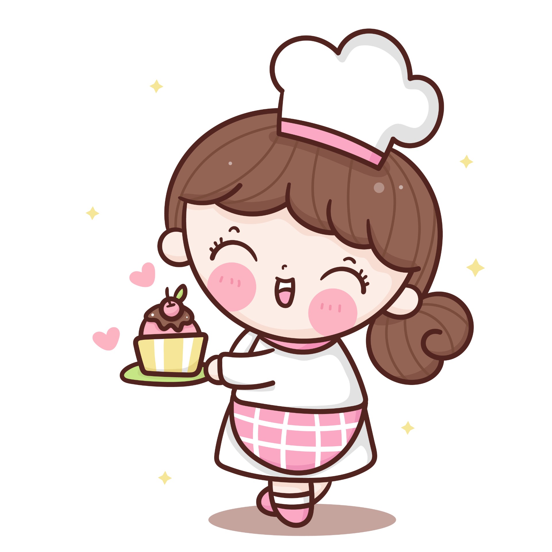 可爱卡通蛋糕烘焙师设计图__图片素材_其他_设计图库_昵图网nipic.com