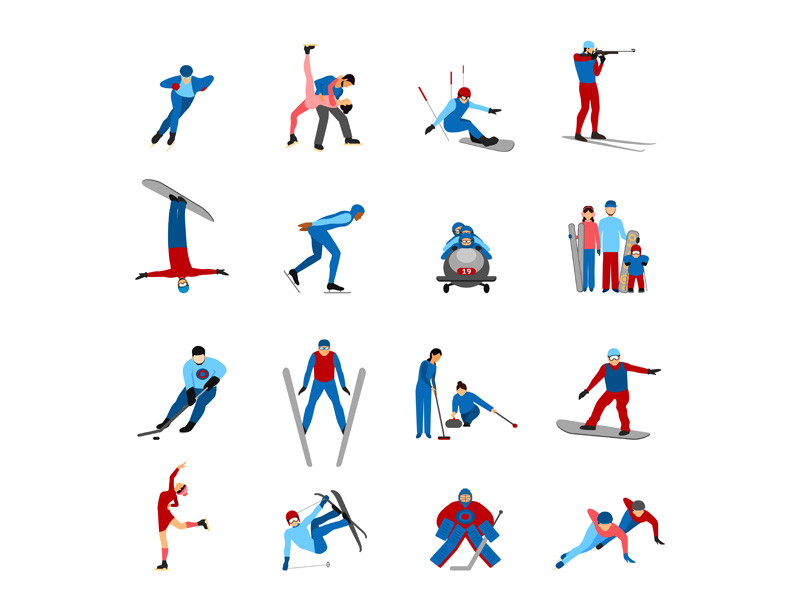 冬奥会运动项目图标图片_2022冬奥会运动项目图标_北极熊素材库
