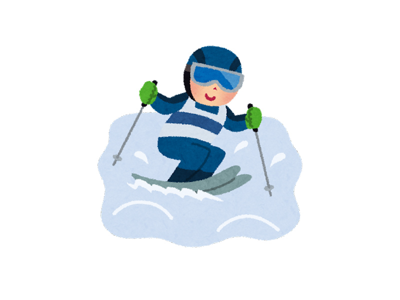 冬奥会高山滑雪插画 滑雪 运动 比赛 冬奥会 手绘插图 北极熊素材库
