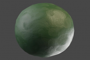 绿色球状粘土模型
