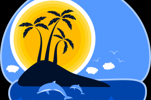 蓝色岛屿插图