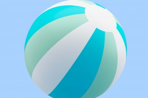 沙滩皮球3d插图