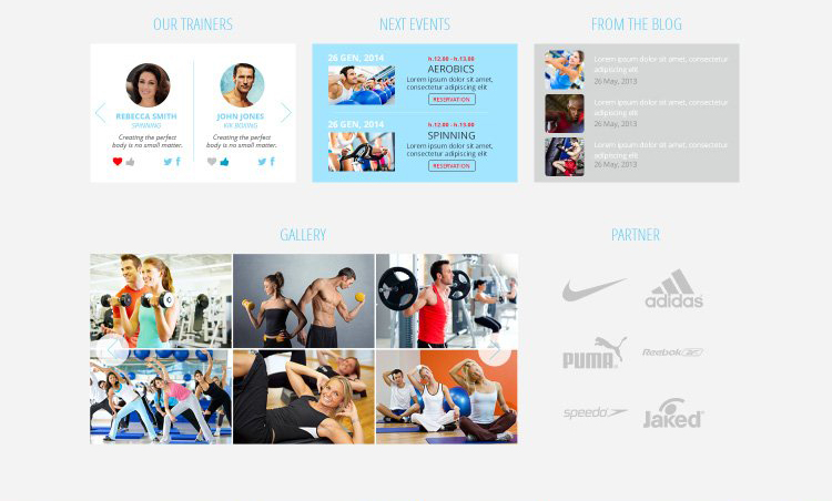 健身机构（运动器材）网站模板1