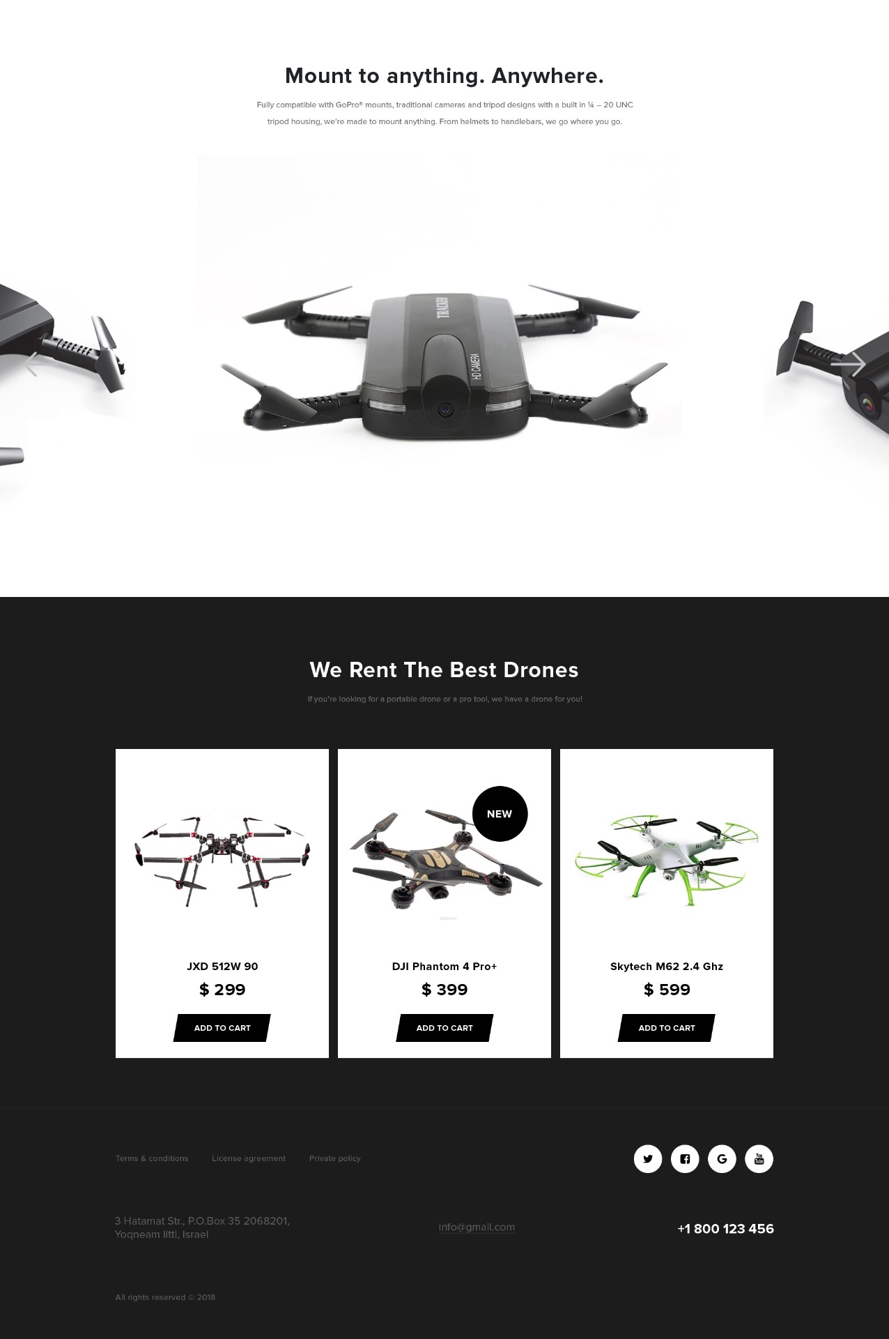 遥控设备（无人机）黑白两款企业网站模板2