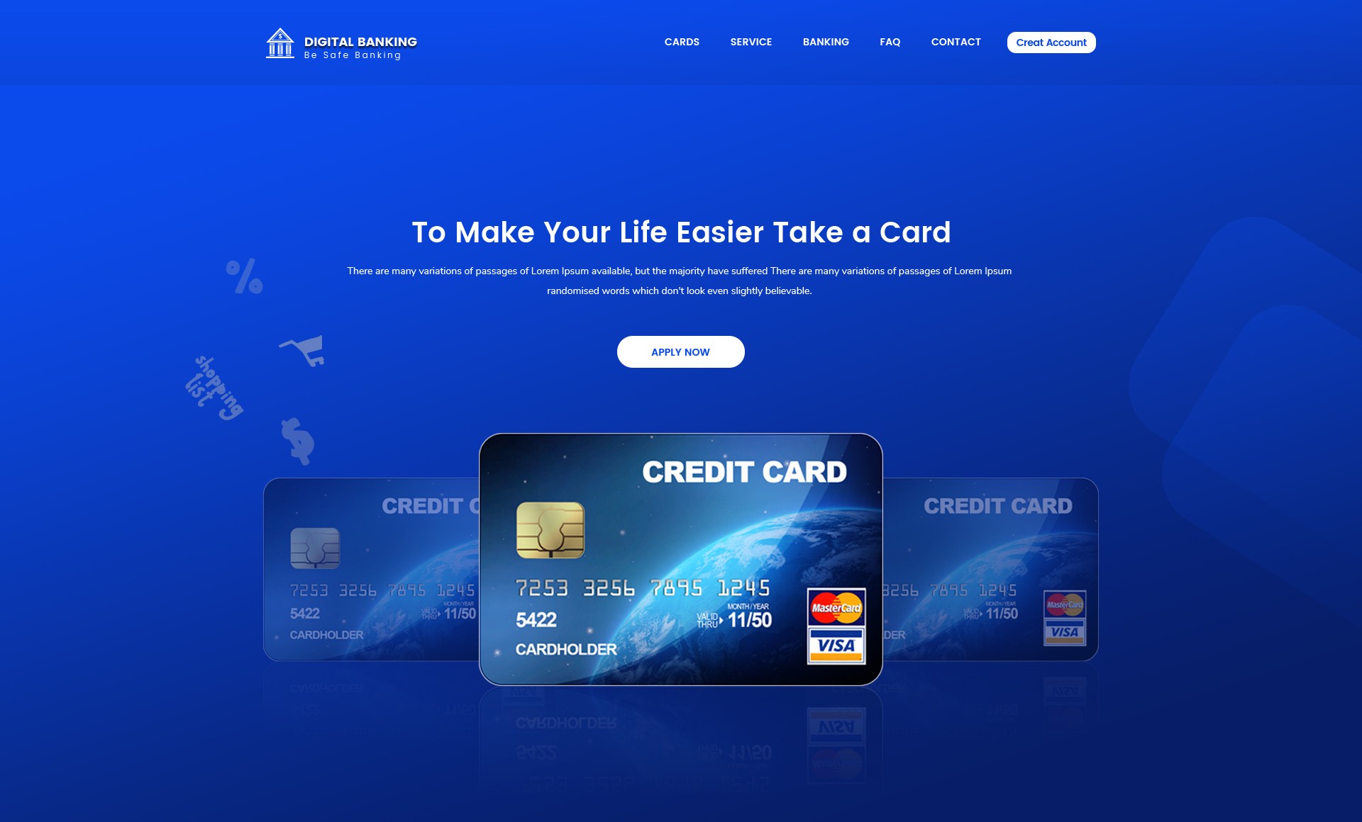 银行（信用卡）网站登陆页面模板0