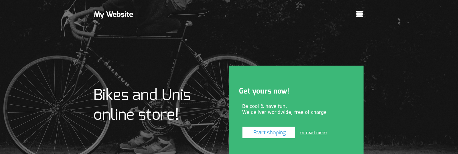 自行车在线商店网站模板0