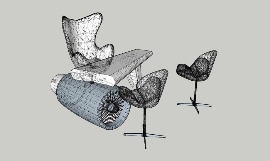 航空椅3D模型5