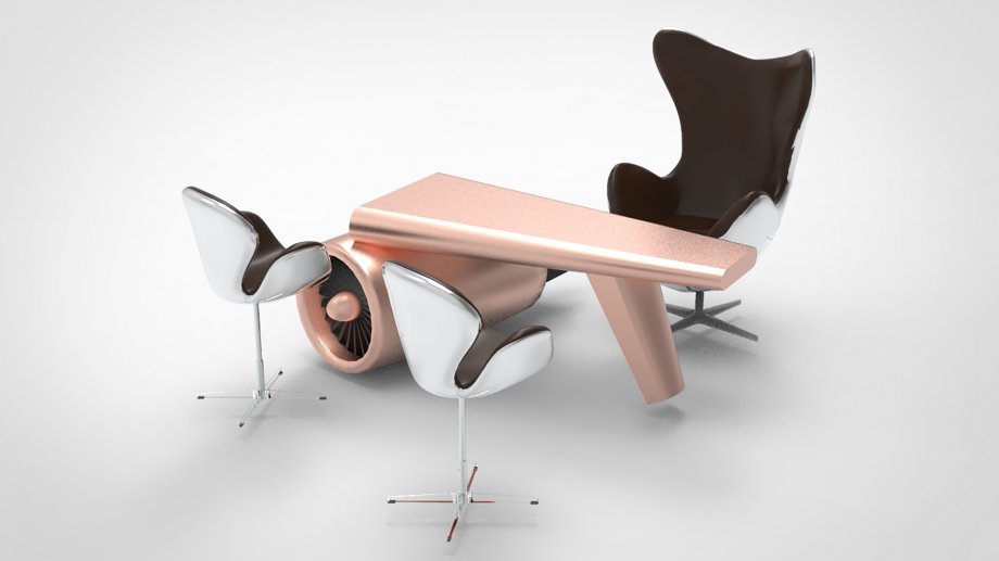 航空椅3D模型4