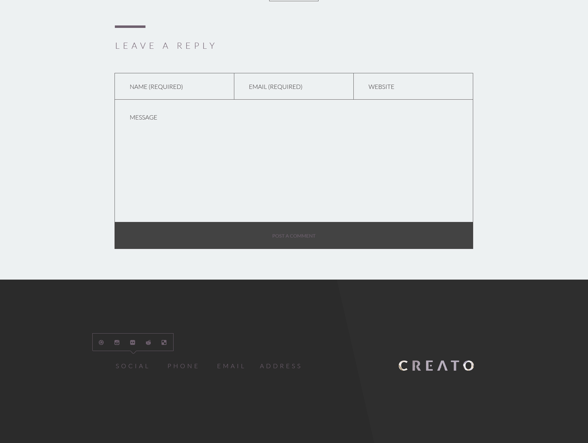 Creato博客单页网站模板2