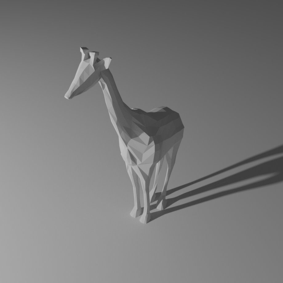 长颈鹿低聚3D模型0