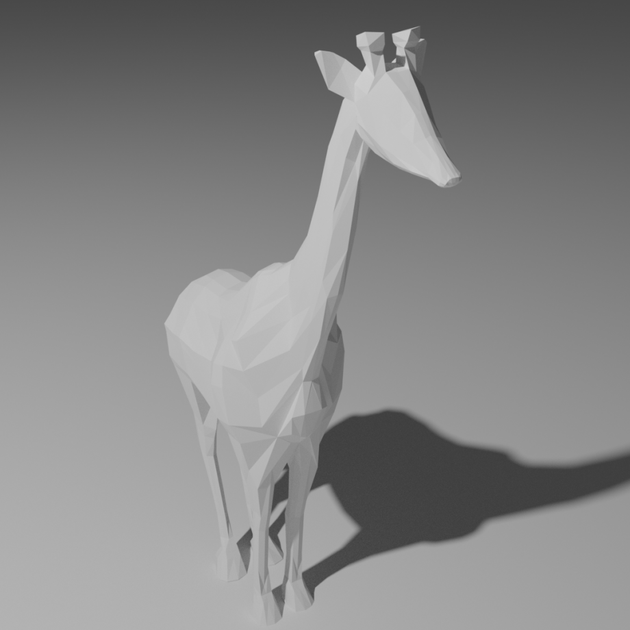 长颈鹿低聚3D模型1