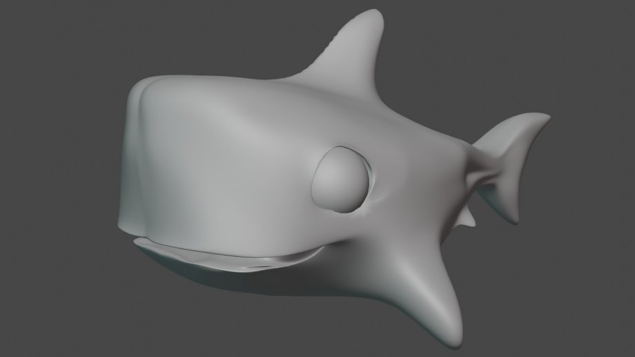 卡通鲸鱼3d模型0